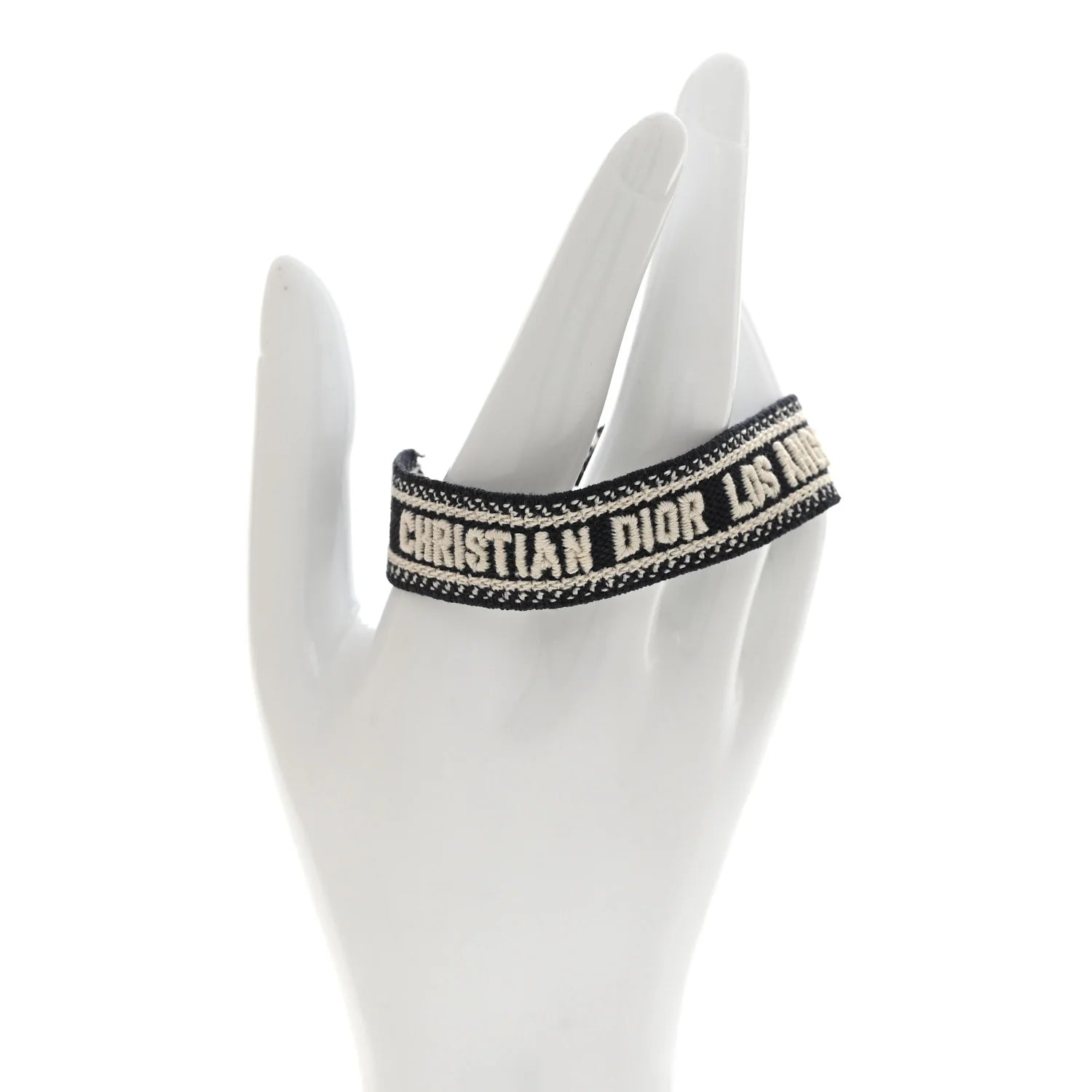 Dior Black Woven Logo Bracelet