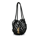 Saint Laurent Black Crochet Tote