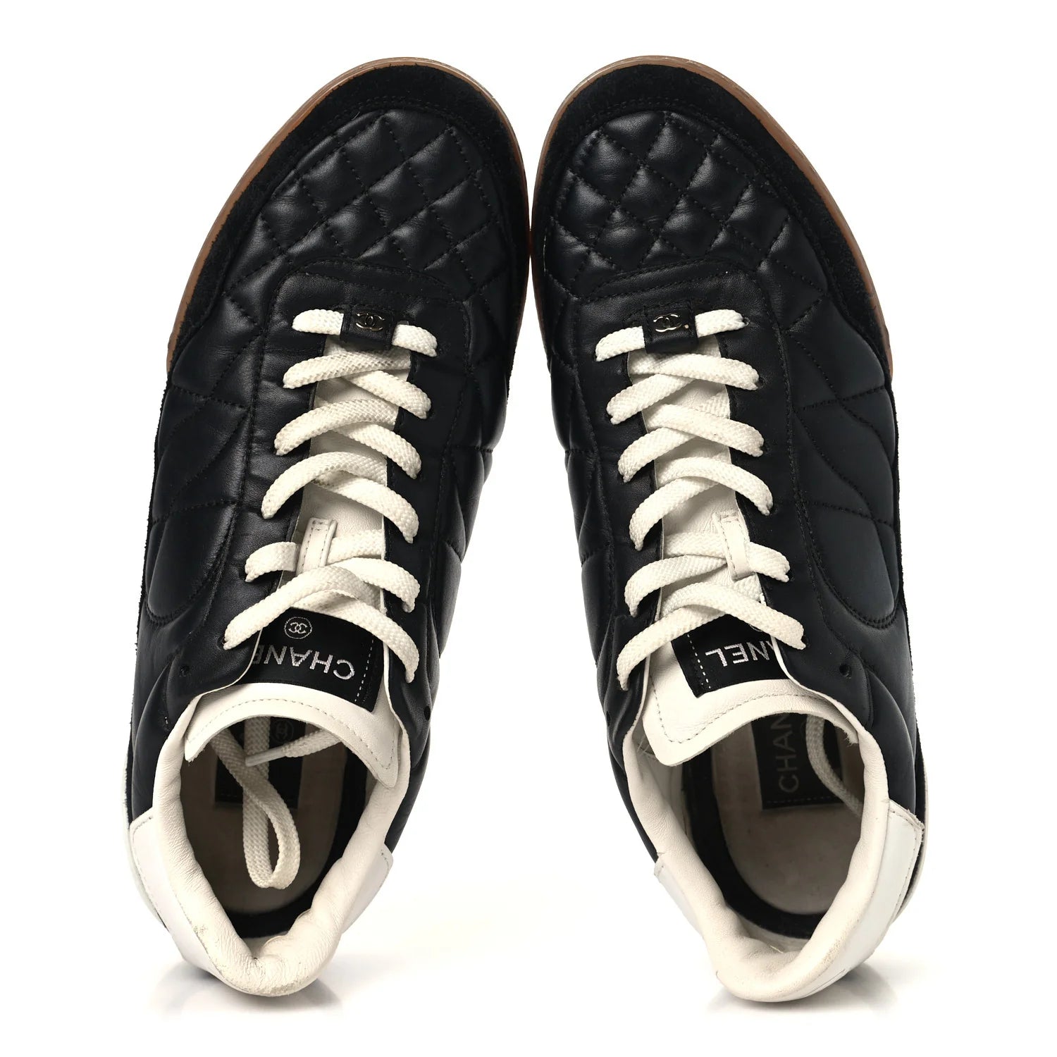 Chanel Black Quilted Leather Sneakers