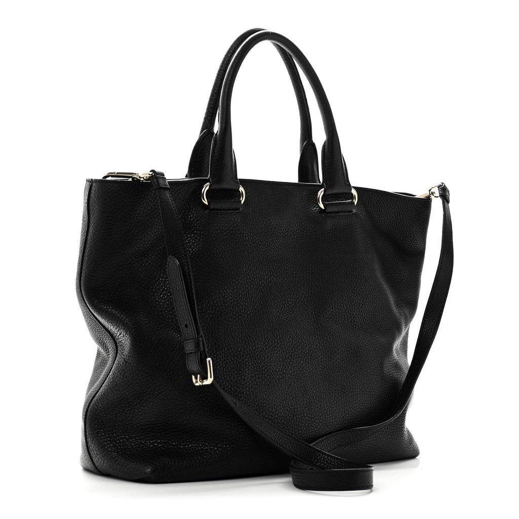 Prada Black Grained Leather Tote