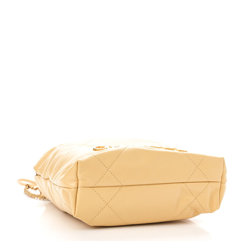 Chanel Beige Quilted Bucket Bag