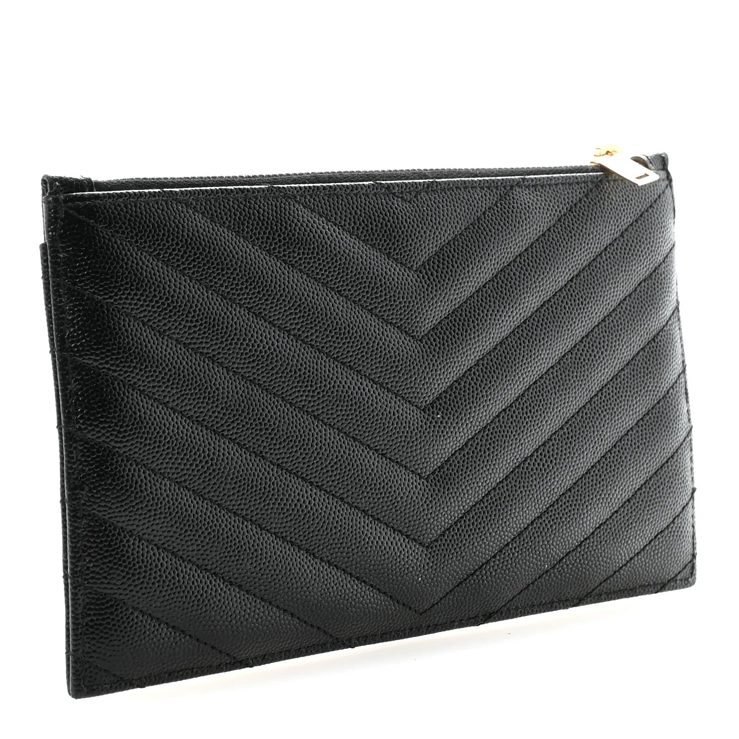 Saint Laurent Black Monogram Pouch
