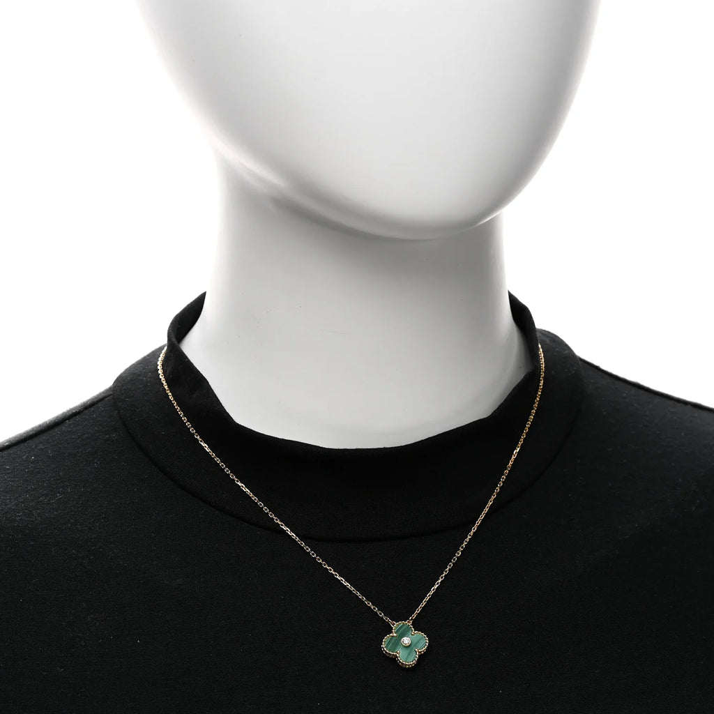 Van Cleef Arpels Malachite Diamond Necklace