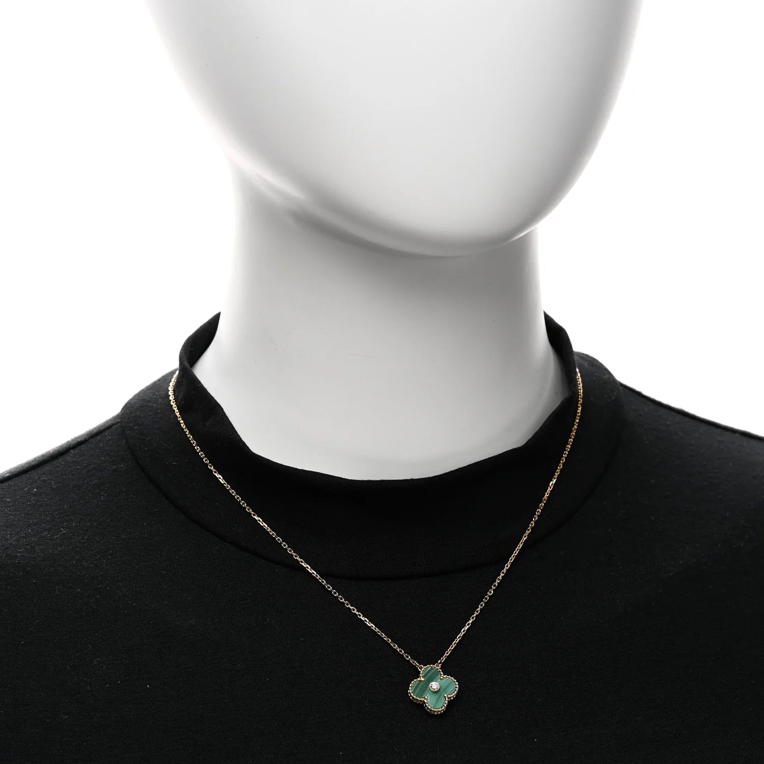 Van Cleef Arpels Malachite Diamond Necklace
