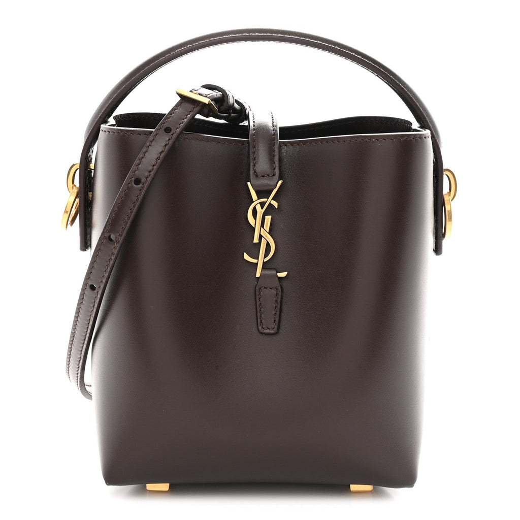 Saint Laurent Brown Leather Bucket Bag