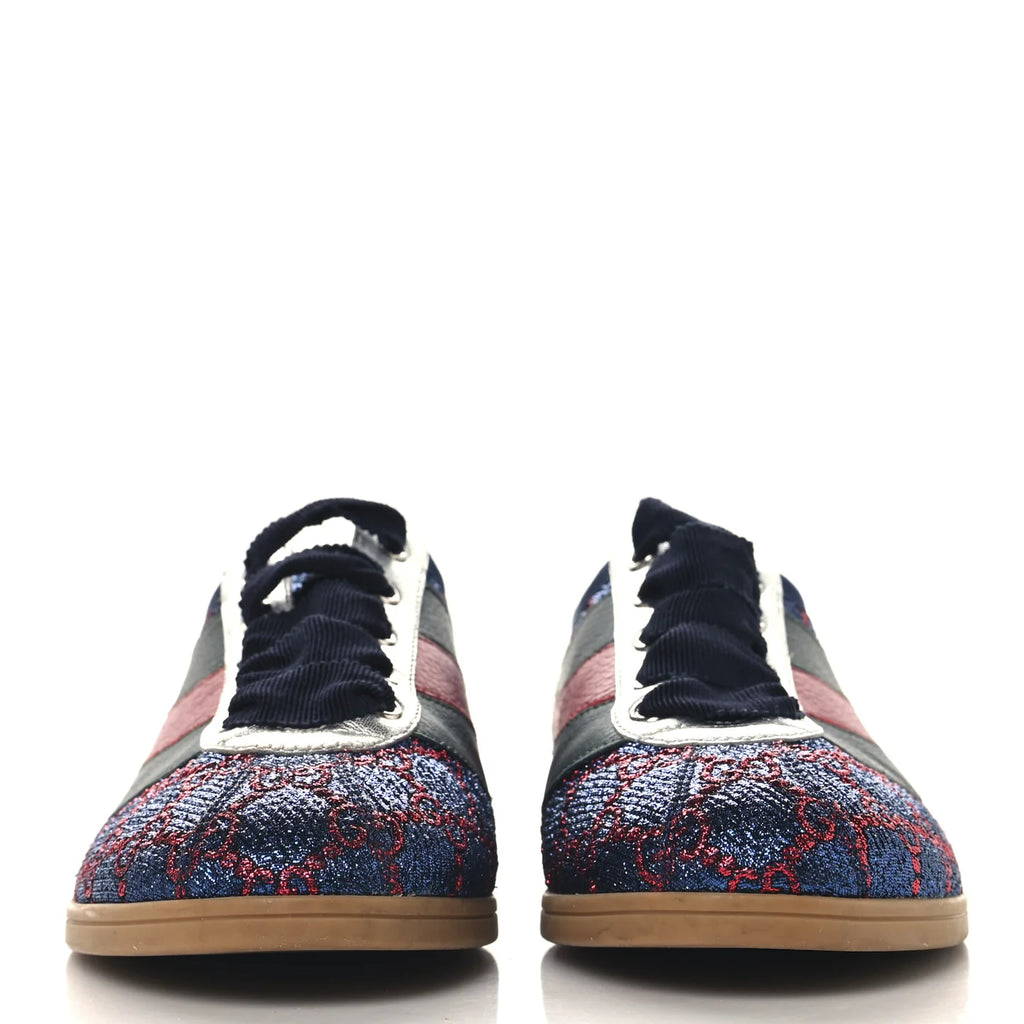 Gucci Blue Glitter GG Sneakers