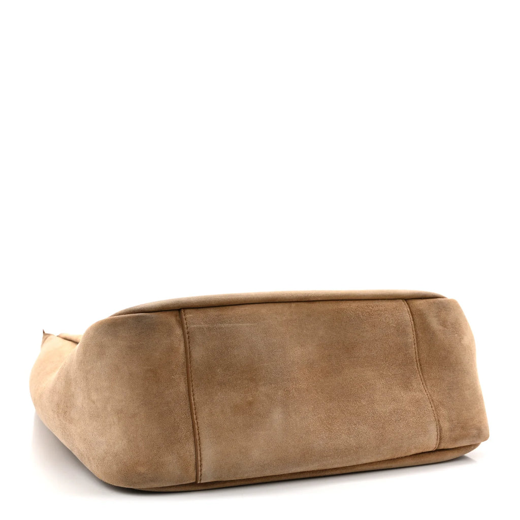 Saint Laurent Brown Suede Hobo
