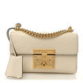 Gucci Cream Guccissima Padlock Bag