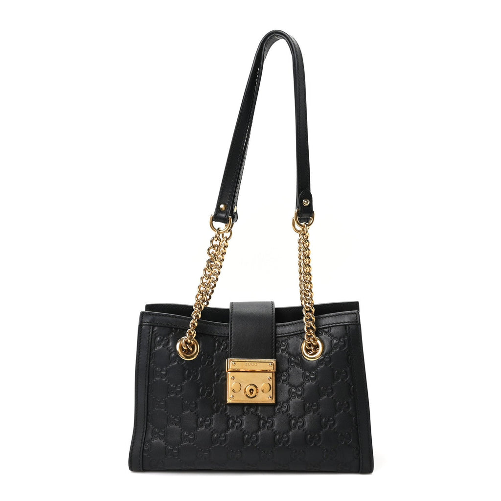 Gucci Black Signature Padlock Bag