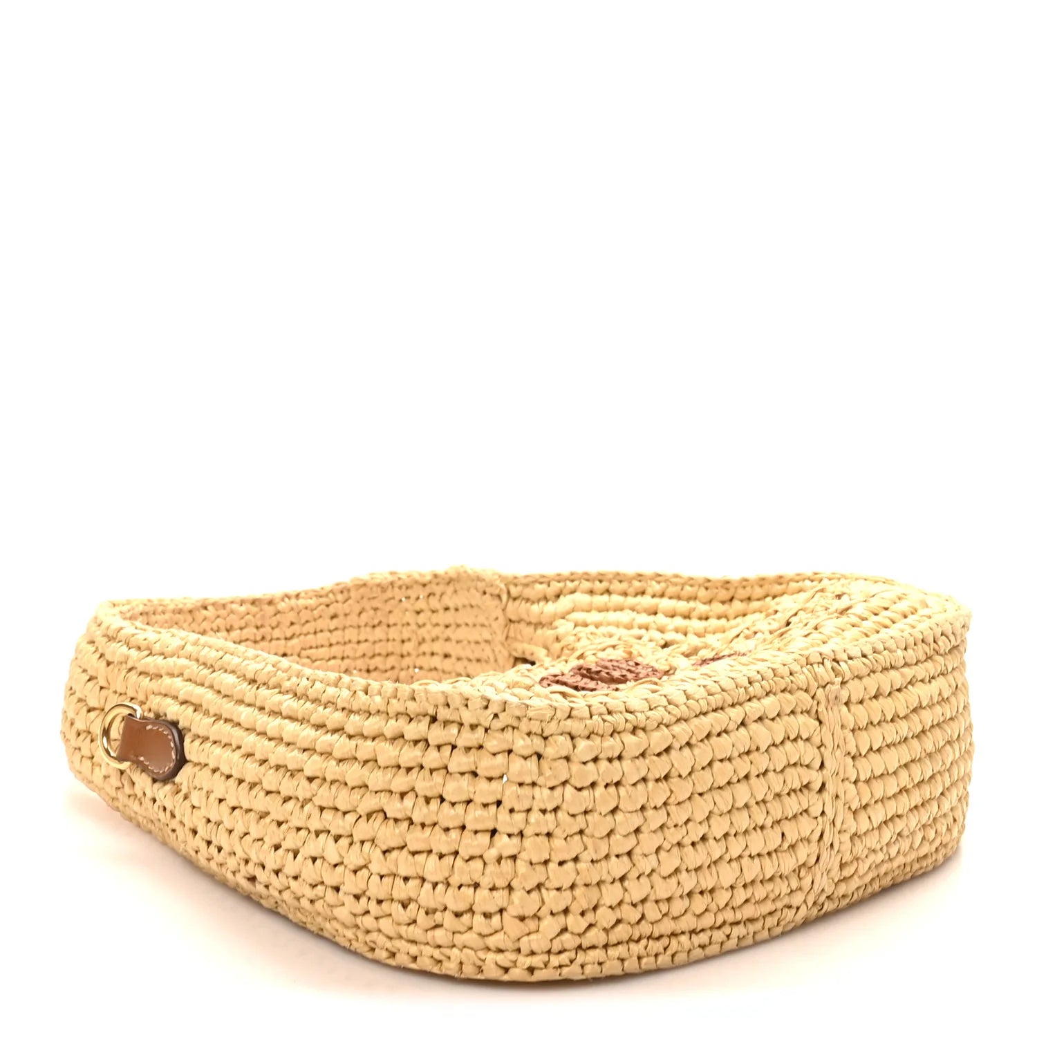 Miu Miu Beige Raffia Crochet Bag
