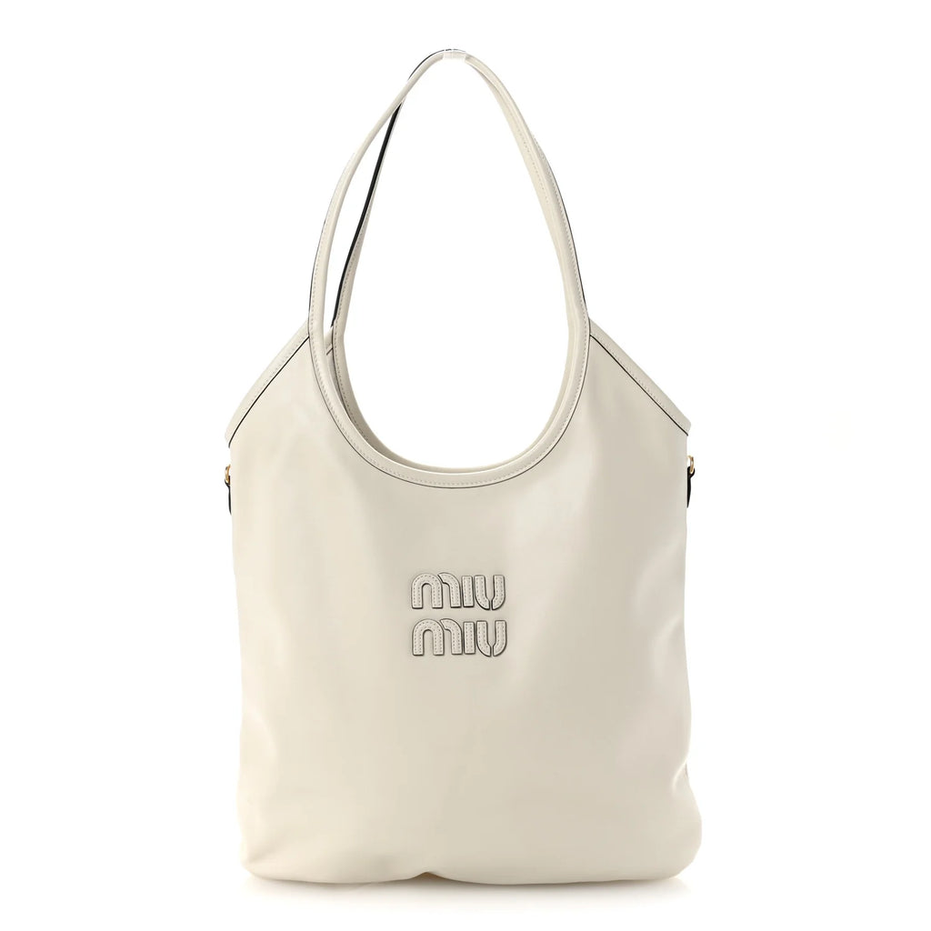 Miu Miu Cream Leather Tote