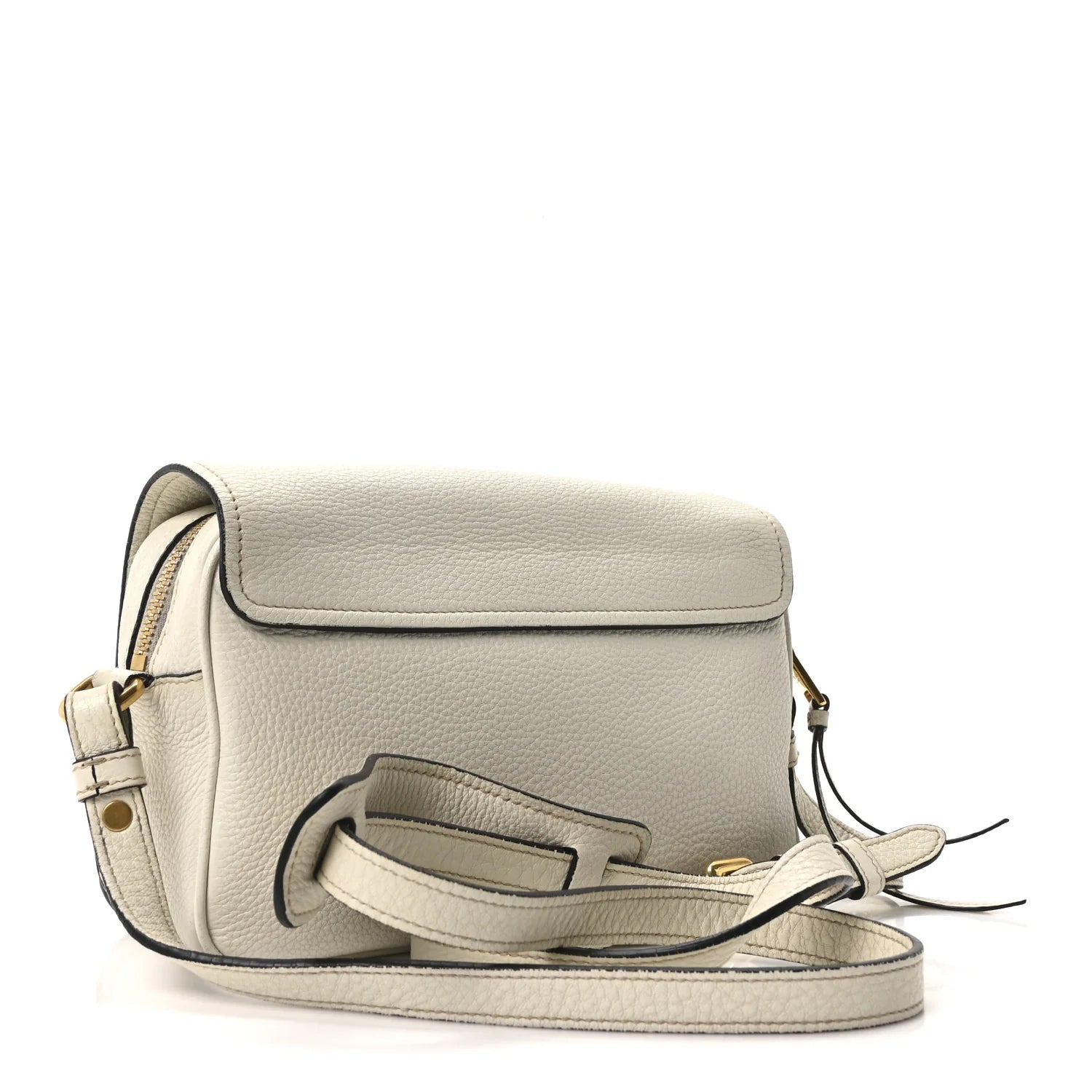 Prada White Grained Leather Crossbody