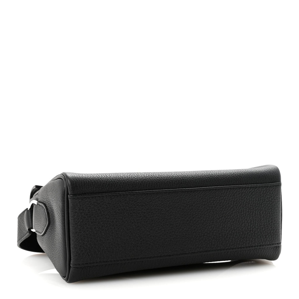 Hermes Black Grained Leather Kelly Danse