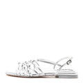 Chanel Metallic Silver Strappy Sandals