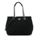 Prada Black Quilted Nylon Tote