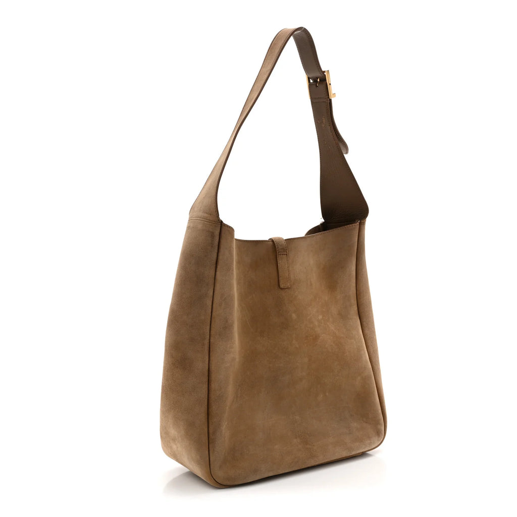 Saint Laurent Brown Suede Hobo