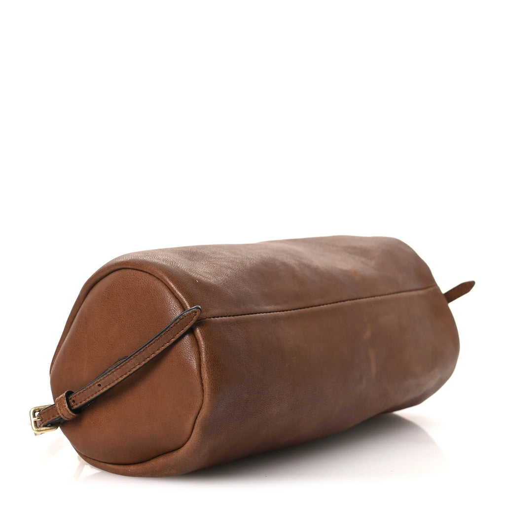 Miu Miu Brown Leather Cylinder Bag