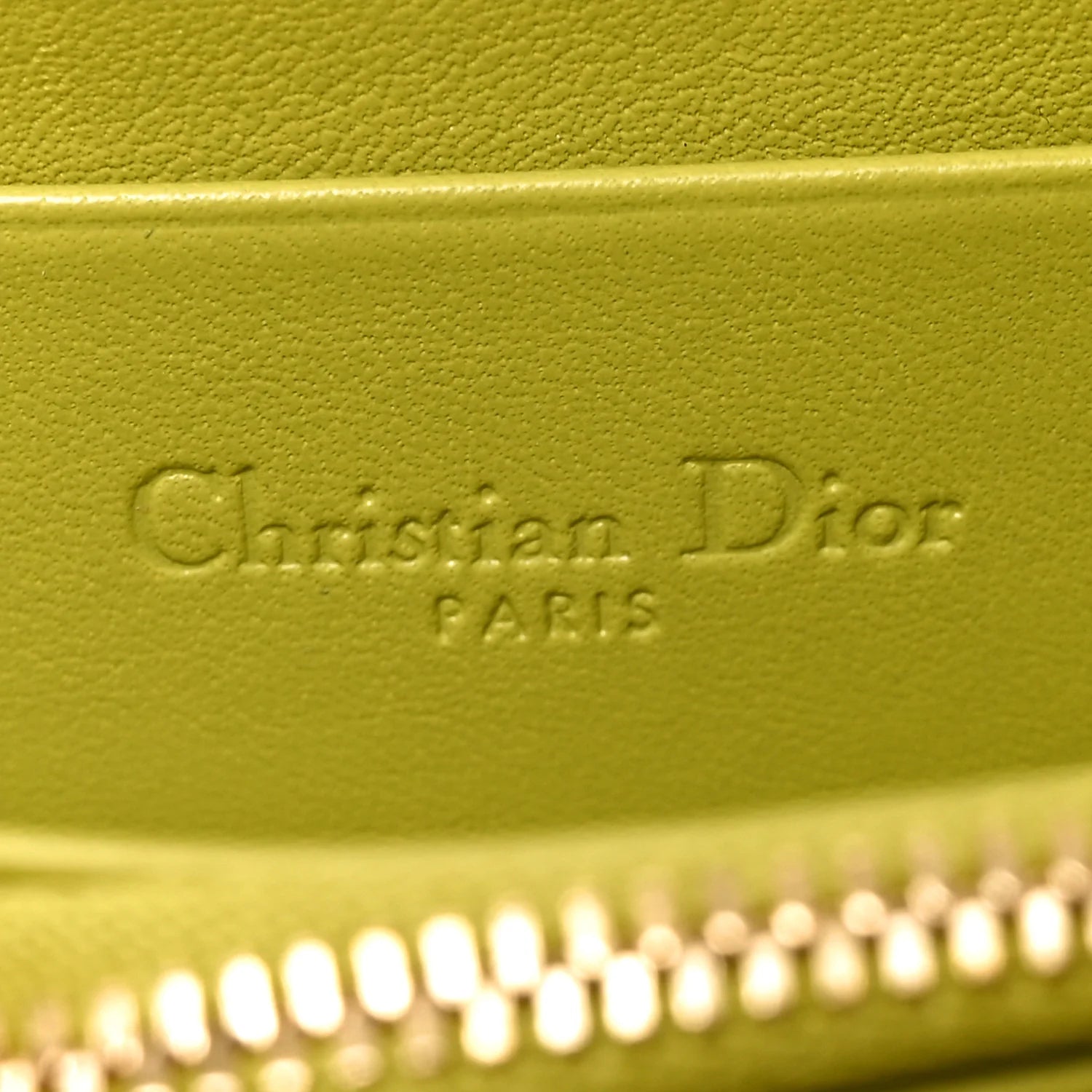 Dior Yellow Cannage Patent Wallet