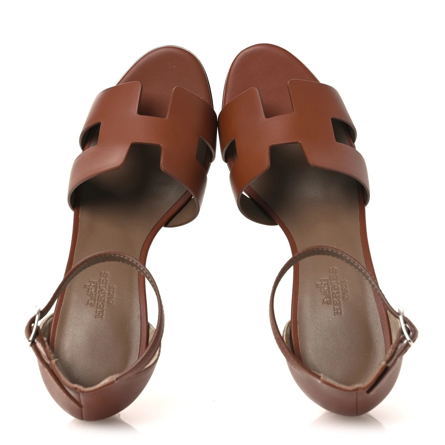 Hermes Brown Leather Legend Sandals
