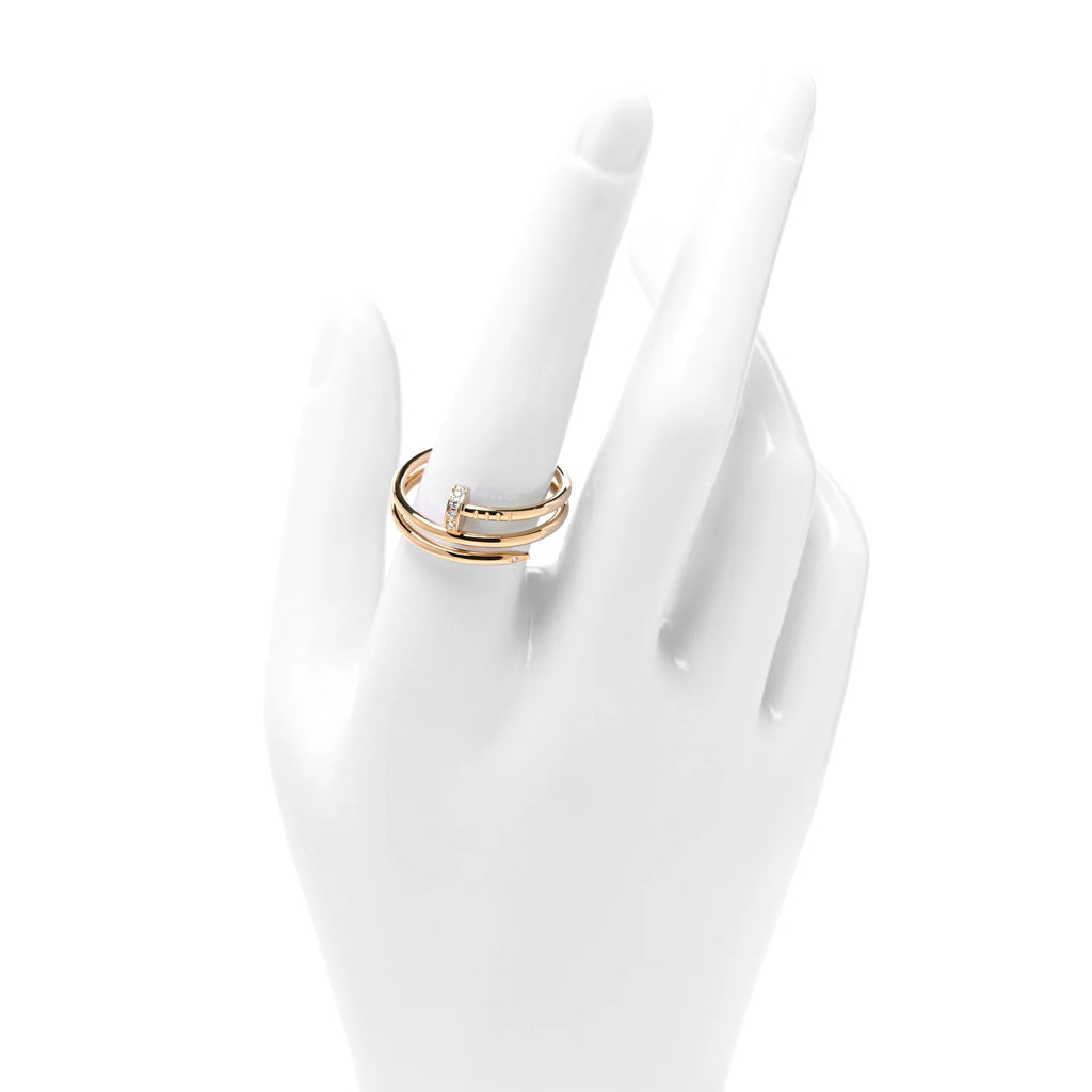 Cartier Gold Diamond Clou Ring