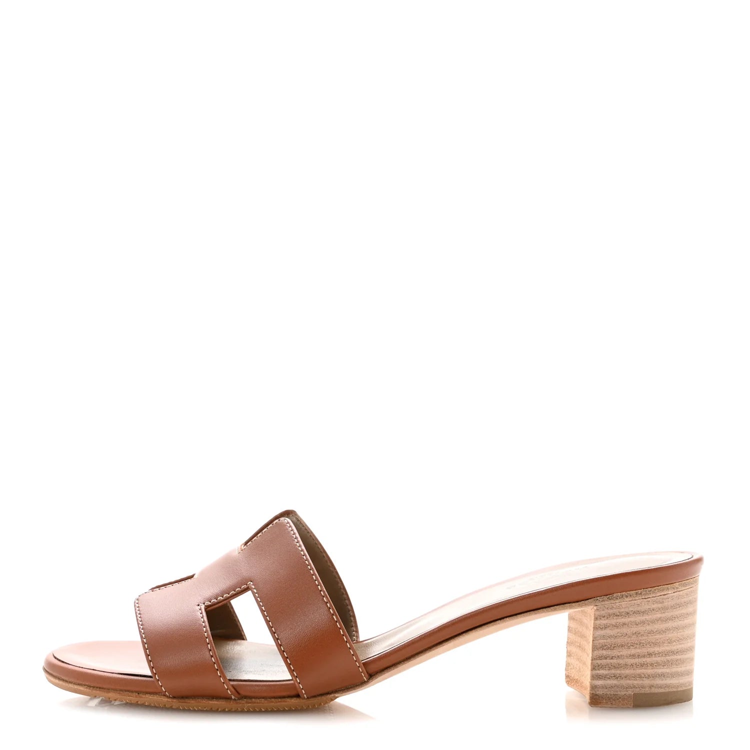 Hermes Brown Leather Oasis Sandals