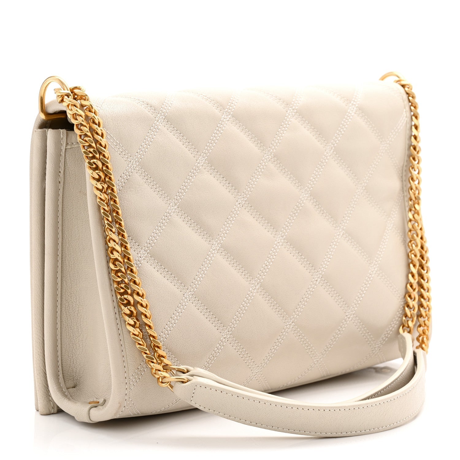 Saint Laurent Cream Quilted Bag