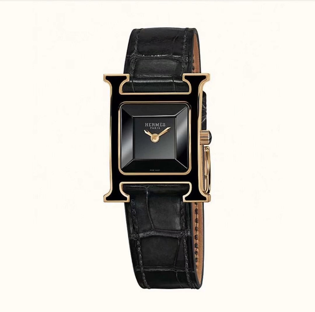 Hermes Heure H Gold Watch