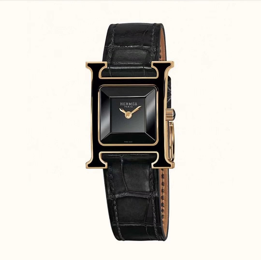 Hermes Heure H Gold Watch