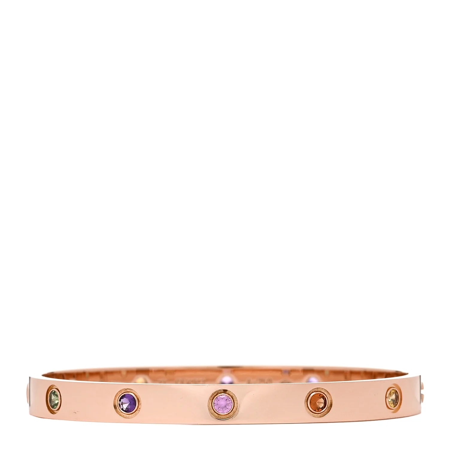 Cartier Rose Gold Love Gemstone Bracelet