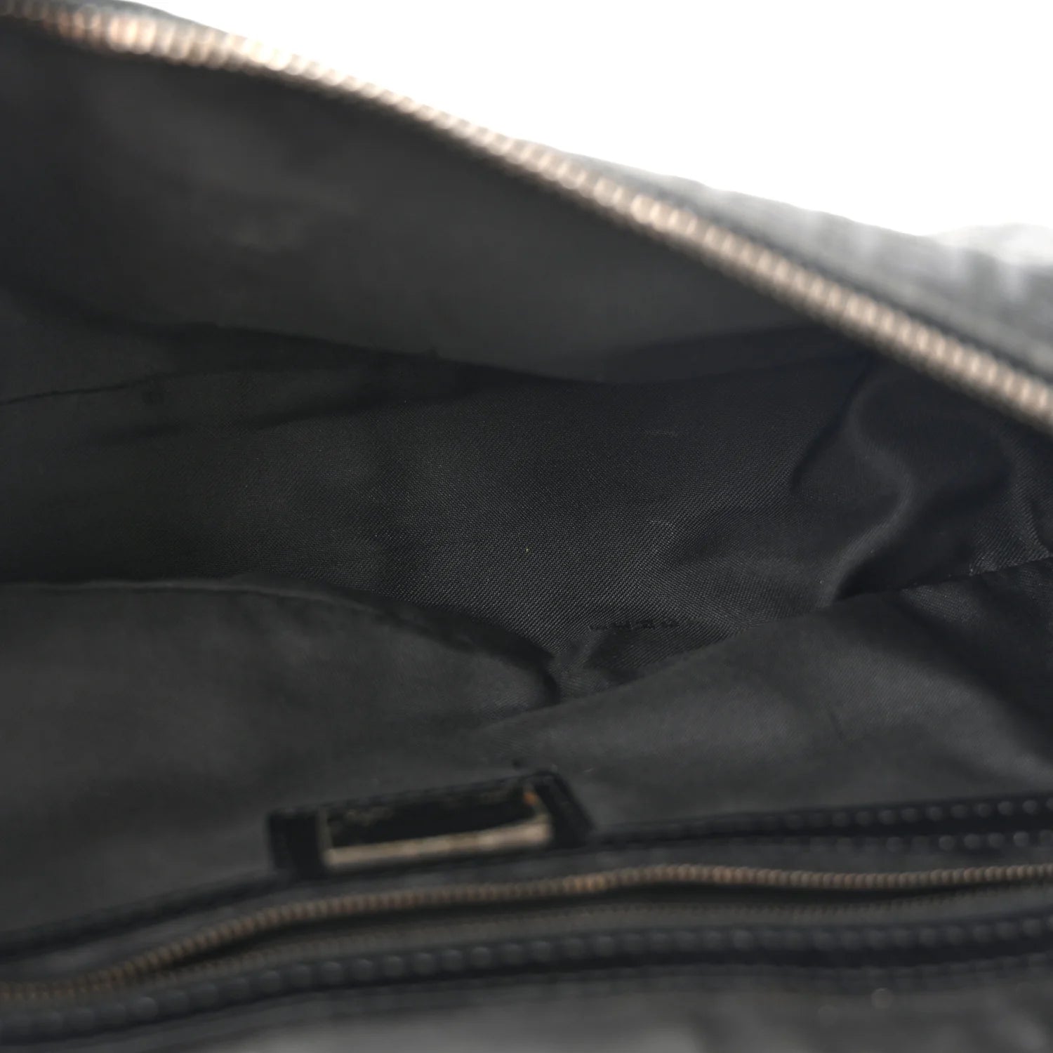 Fendi Black Zucca Monogram Baguette