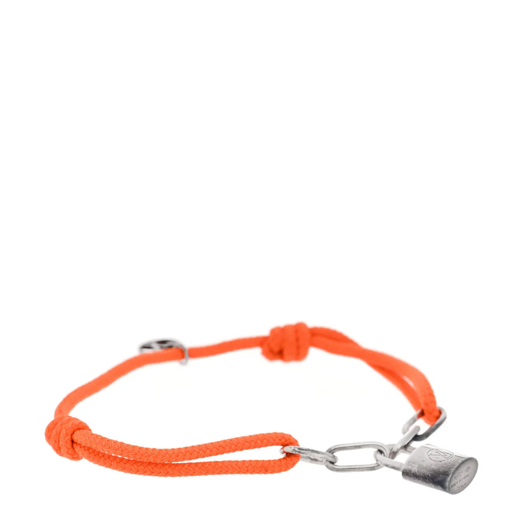Louis Vuitton Orange Silver Lockit Bracelet