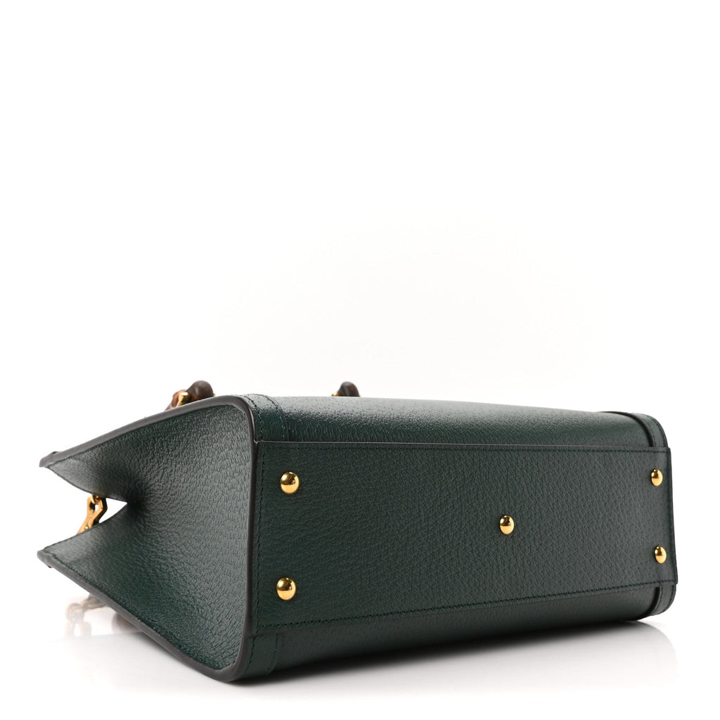 Gucci Diana Green Bamboo Tote