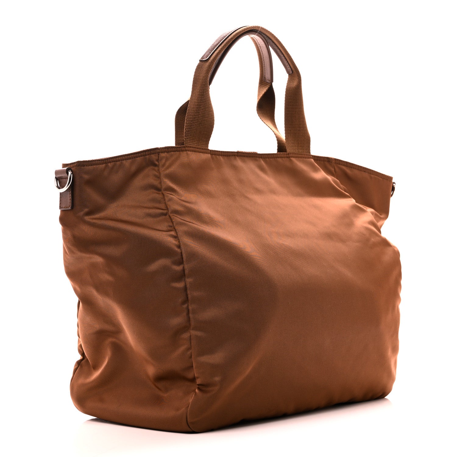 Prada Brown Nylon Zip Tote