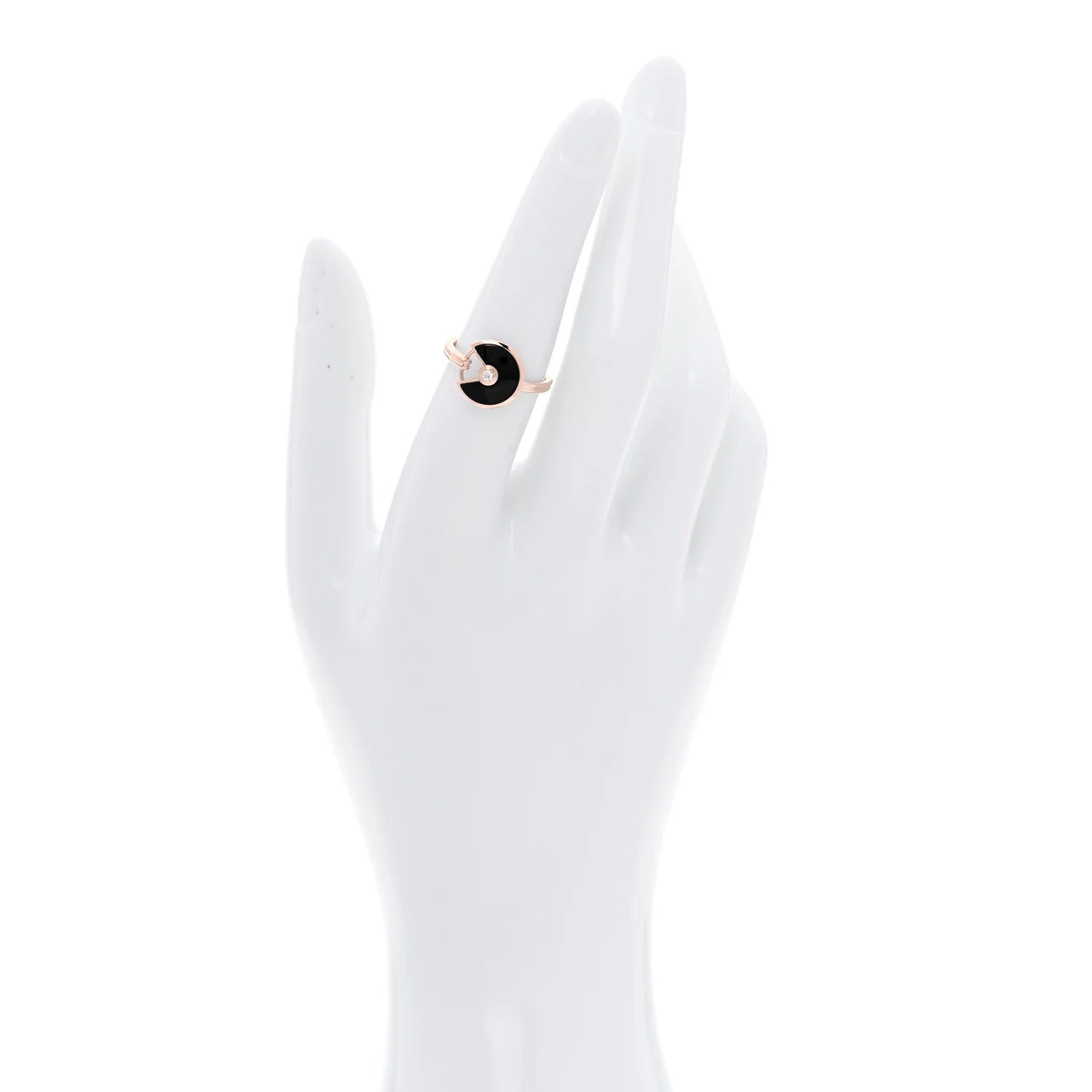 Cartier Rose Gold Onyx Ring