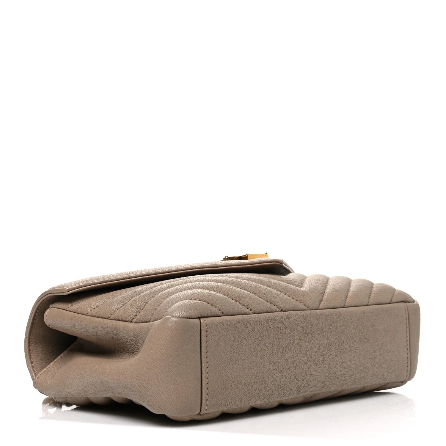 Saint Laurent Taupe Quilted College