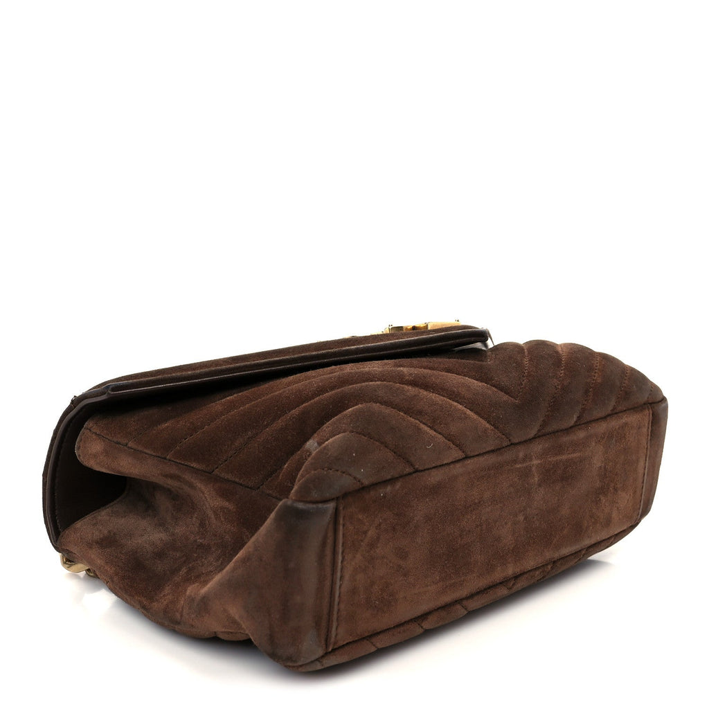 Saint Laurent Brown Suede Bag