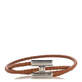 Hermes Brown Braided Leather Bracelet