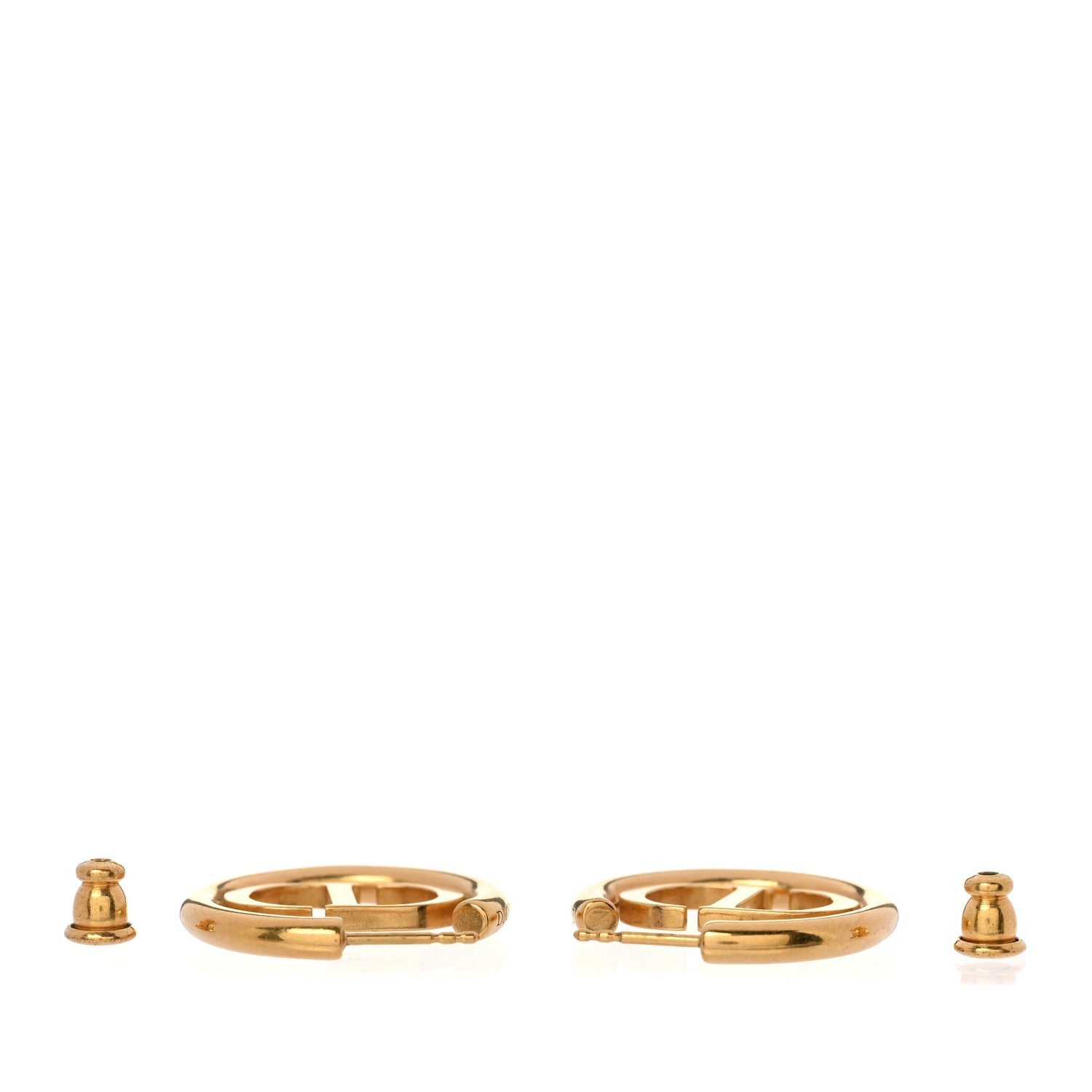 Dior Gold-Tone CD Hoop Earrings