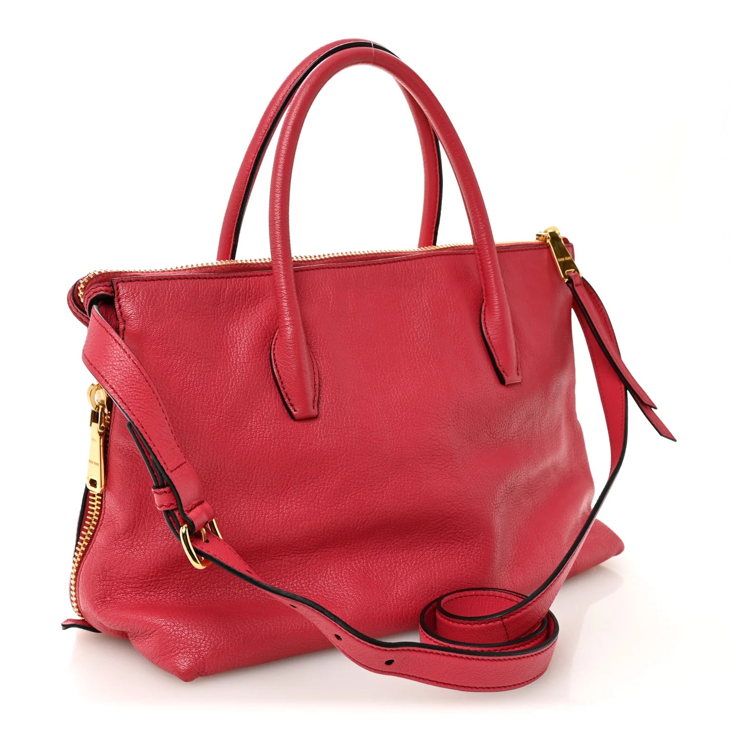 Miu Miu Red Leather Tote