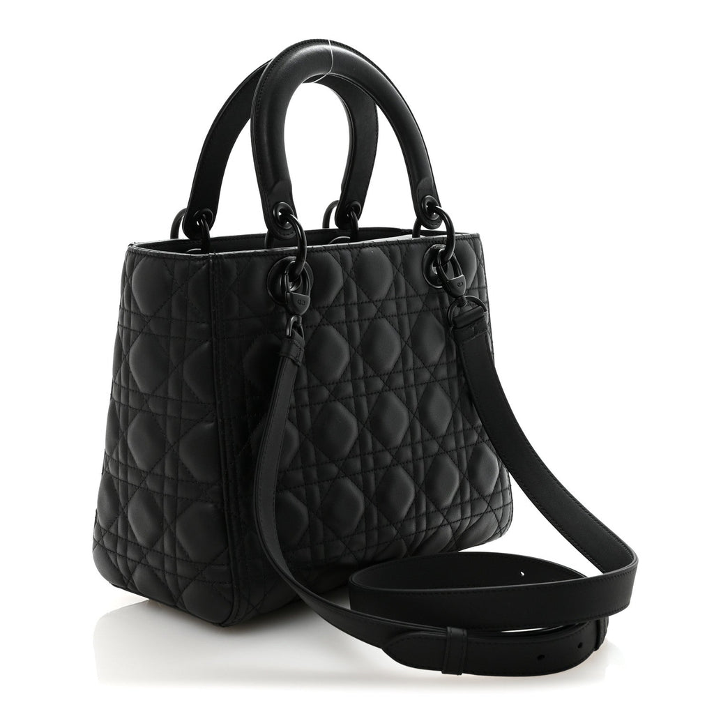 Dior Black Ultramatte Lady Dior Bag