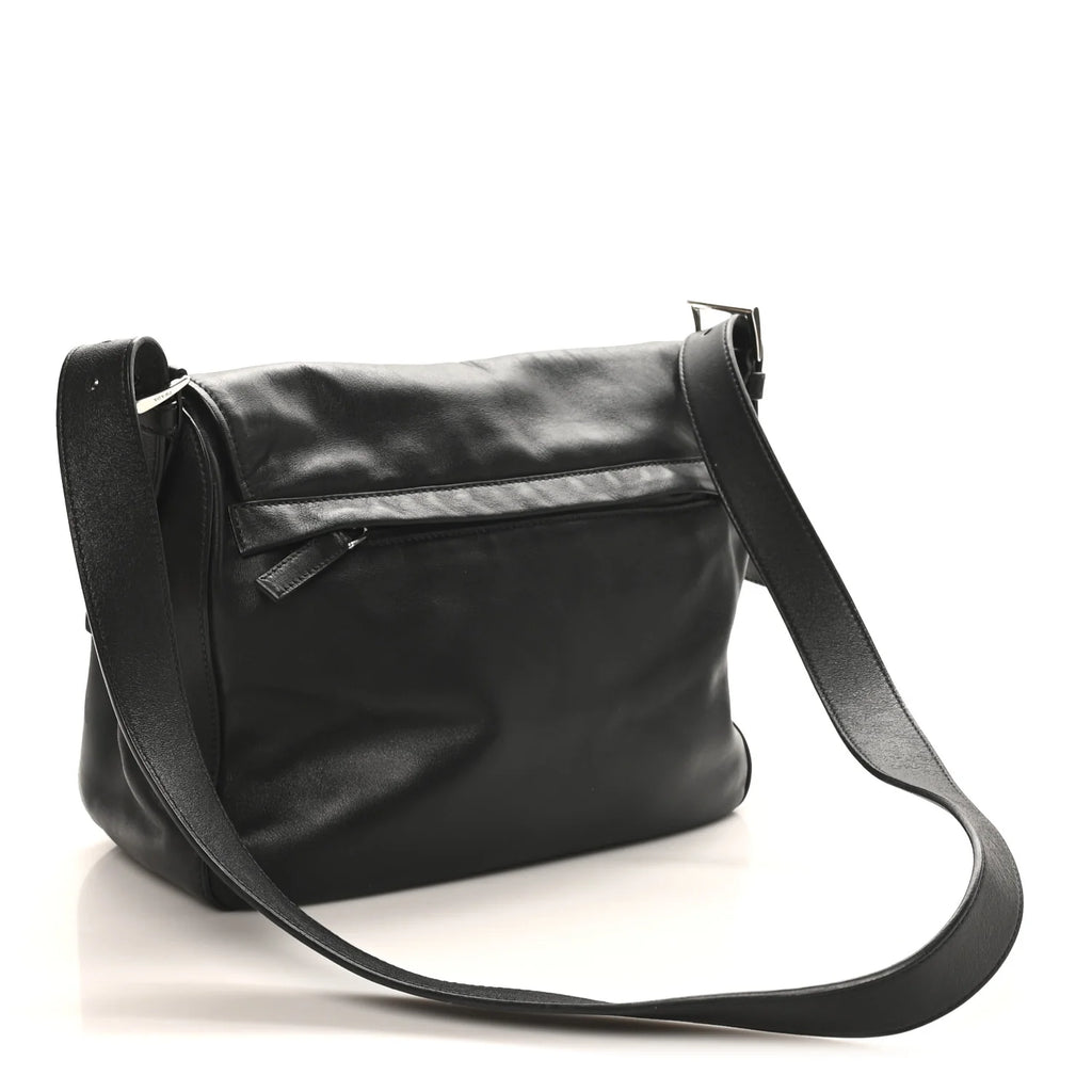 Prada Black Leather Messenger Bag