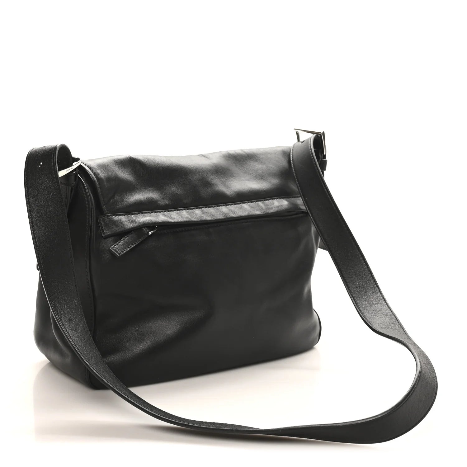 Prada Black Leather Messenger Bag
