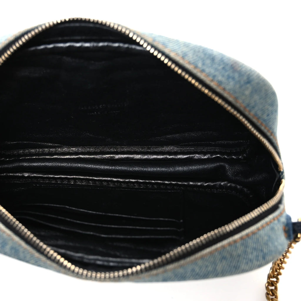 Saint Laurent Denim Quilted Lou