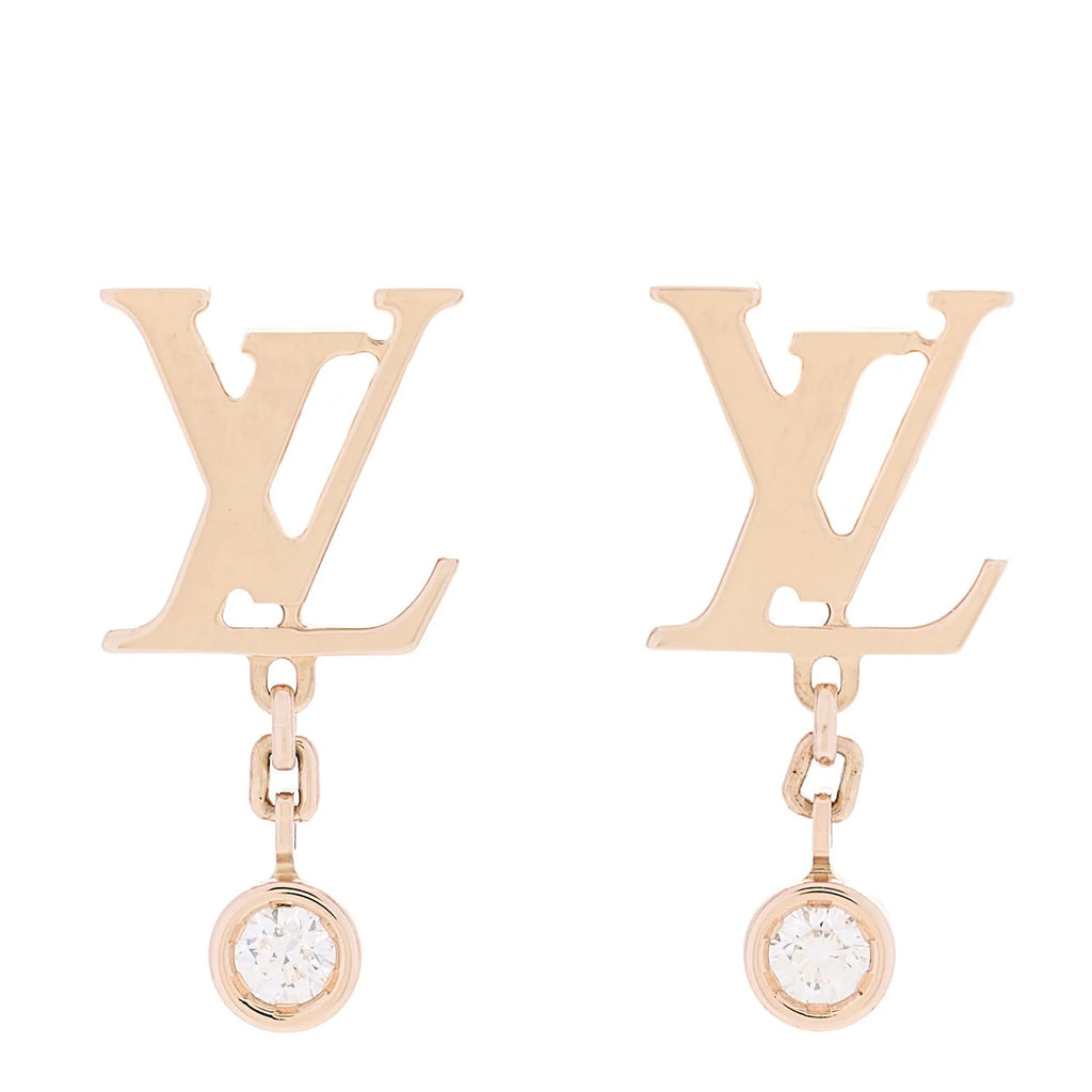 Louis Vuitton Gold LV Earrings