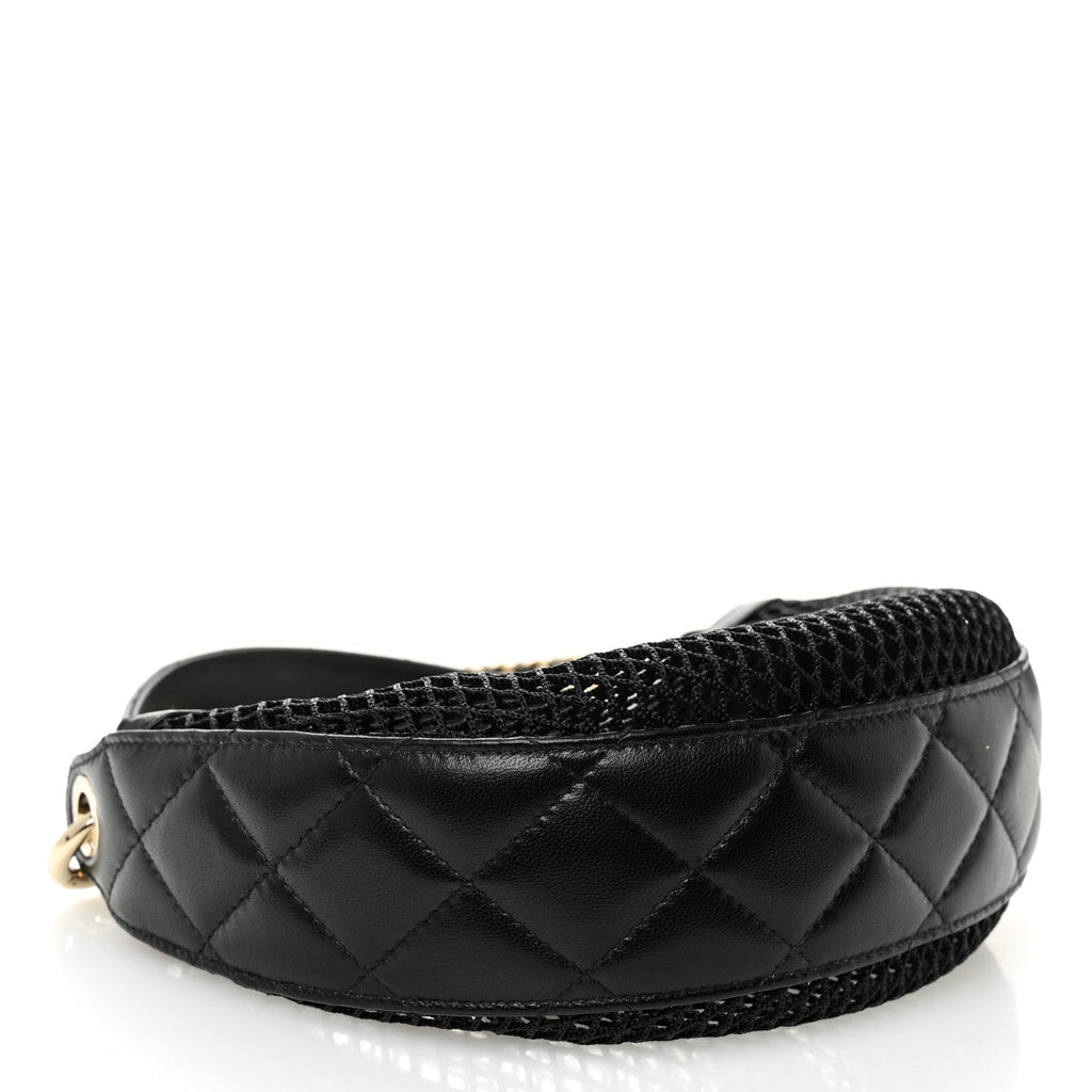 Chanel Black Mesh Hobo Bag