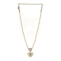 Chanel Pearl Heart Crystal Necklace