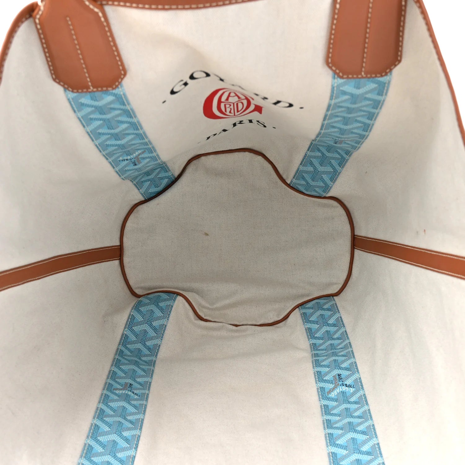 Goyard Blue Goyardine Belharra Tote