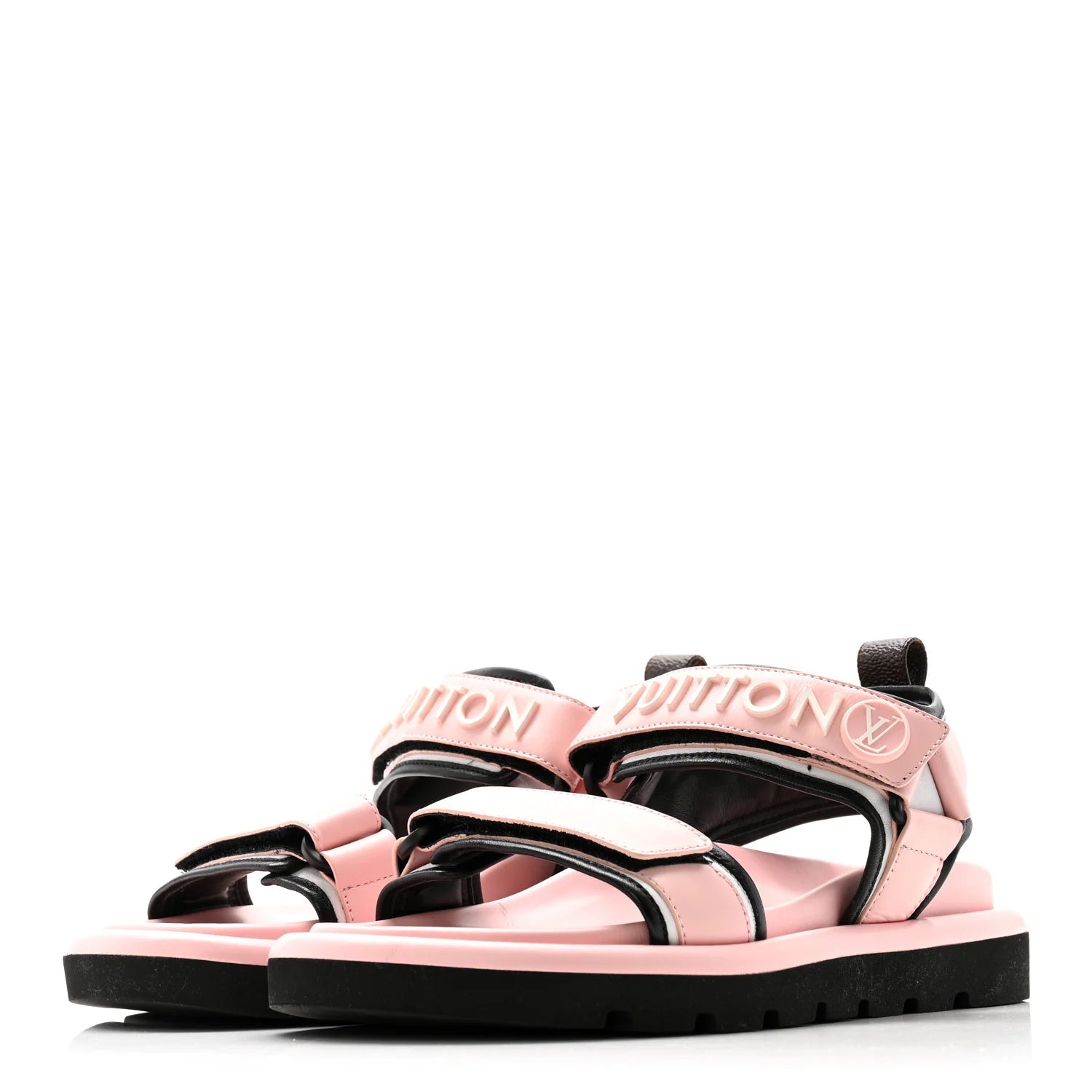 Louis Vuitton Pink Leather Sandals