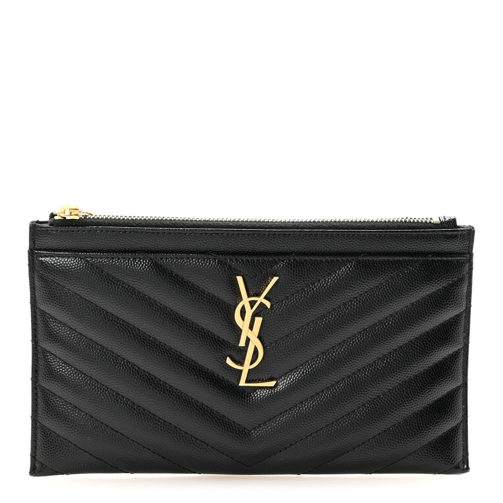 Saint Laurent Black Quilted Pouch