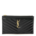 Saint Laurent Black Quilted Pouch